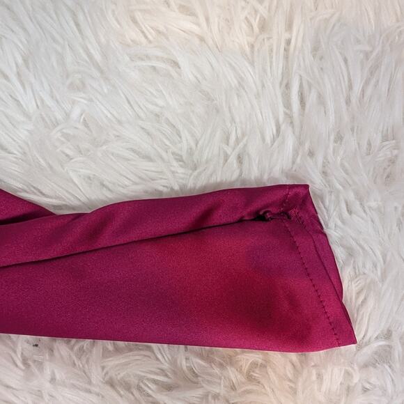 Mac Duggal Asymmetrical Draped Long Sleeve Mini Dress Magenta Size 2 - Picture 16 of 16